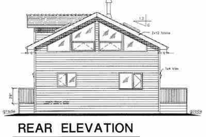 Home Plan - Exterior - Rear Elevation for Contemporary House Plan #18-231 - 1 bed, 1.5 bath