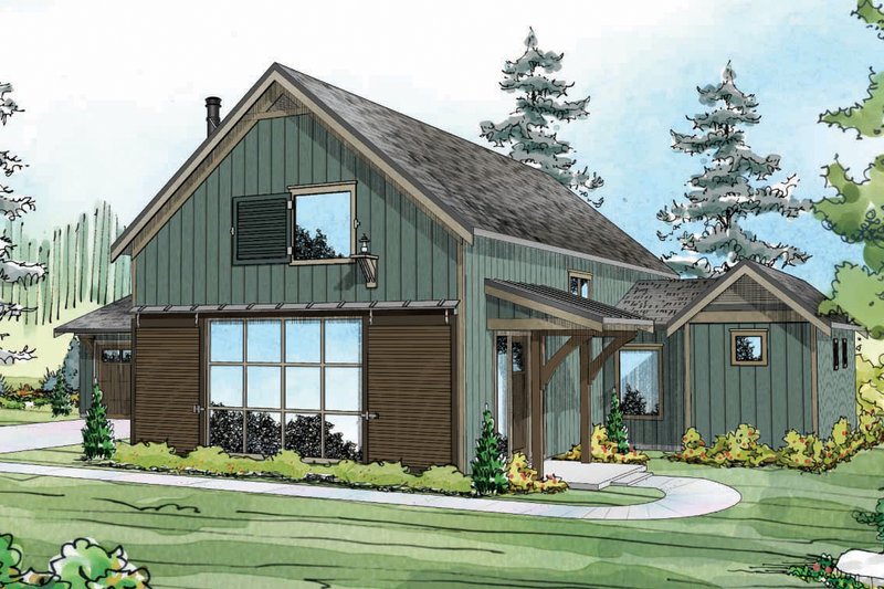 Architectural House Design - Exterior - Front Elevation 3 for Farmhouse House Plan #124-901 - 3 bed, 3 bath
