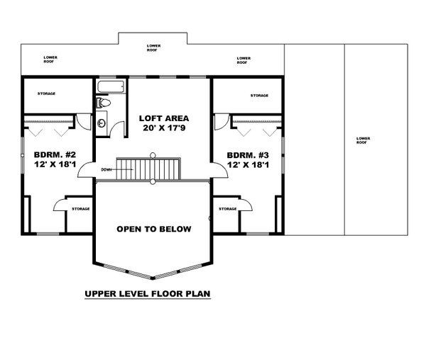 House Blueprint - Craftsman Floor Plan - Upper Floor Plan #117-1055