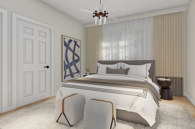 Architectural House Design - Interior - Master Bedroom for Ranch House Plan #1060-27 - 6 bed, 4.5 bath