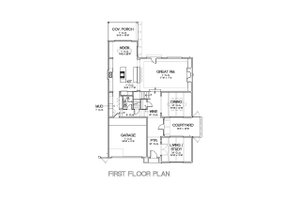 Floor Plan - Main Floor for Modern House Plan #449-17 - 4 bed, 3.5 bath