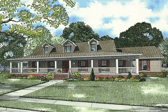 Country style home design, elevation
