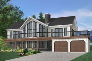 Exterior - Front Elevation 3 for Contemporary House Plan #23-2022 - 4 bed, 3 bath