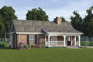 Cottage Exterior - Front Elevation Plan #57-269