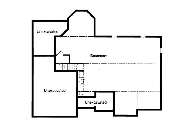 House Plan Design - Floor Plan - Lower Floor for European House Plan #46-508 - 3 bed, 2 bath