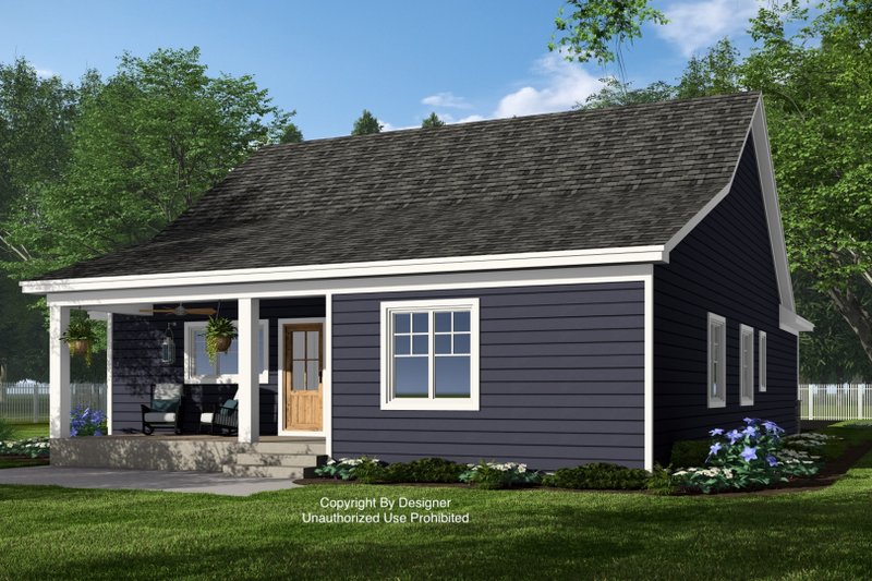House Design - Exterior - Rear Elevation 1 for Craftsman House Plan #51-1403 - 3 bed, 2 bath