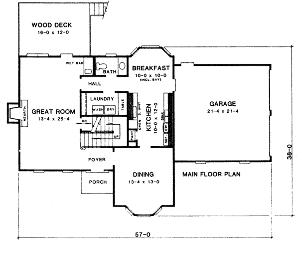 European Floor Plan - Main Floor Plan #10-238