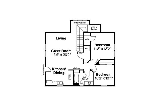 Floor Plan - Upper Floor for Craftsman House Plan #124-803 - 5 bed, 3 bath
