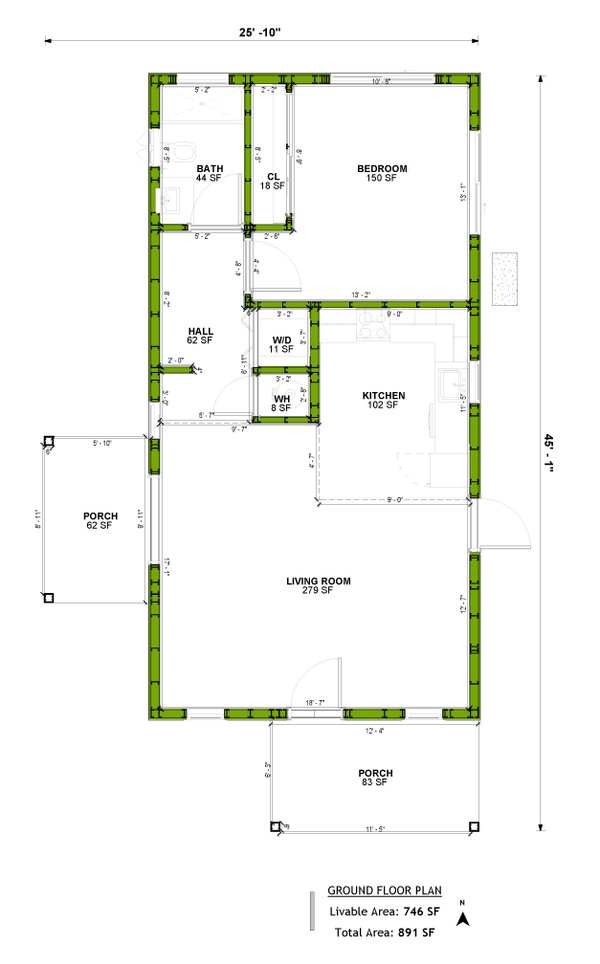 House Design - Ranch Floor Plan - Main Floor Plan #1106-52