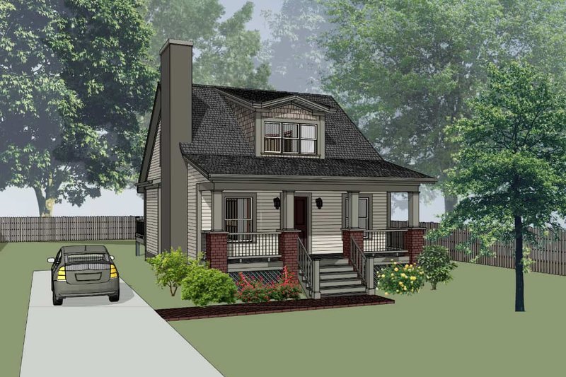 Architectural House Design - Cottage Exterior - Front Elevation Plan #79-141