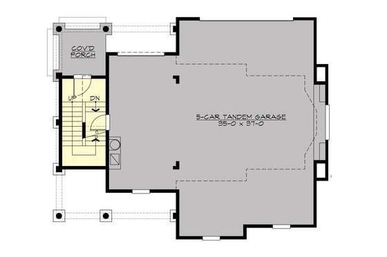 Floor Plan - Main Floor for Country House Plan #132-190 - 1 bed, 1 bath