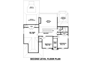 Floor Plan - Upper Floor for European House Plan #81-13669 - 3 bed, 3 bath