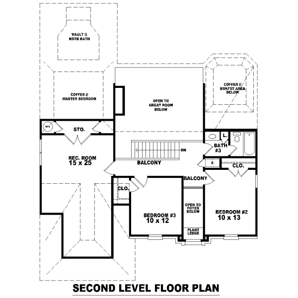 European Floor Plan - Upper Floor Plan #81-13669