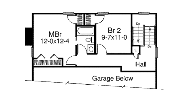 Cottage Floor Plan - Upper Floor Plan #57-350