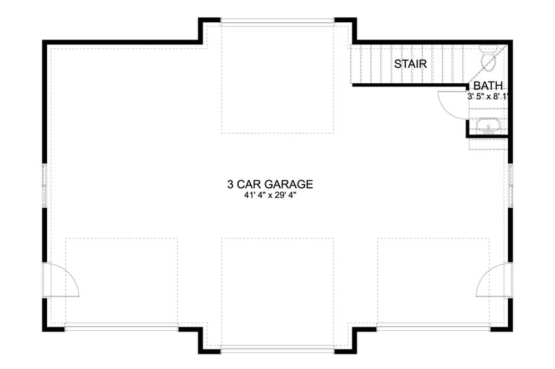 Home Plan - Floor Plan - Main Floor for Farmhouse House Plan #1060-110 - 1 bed, 1.5 bath