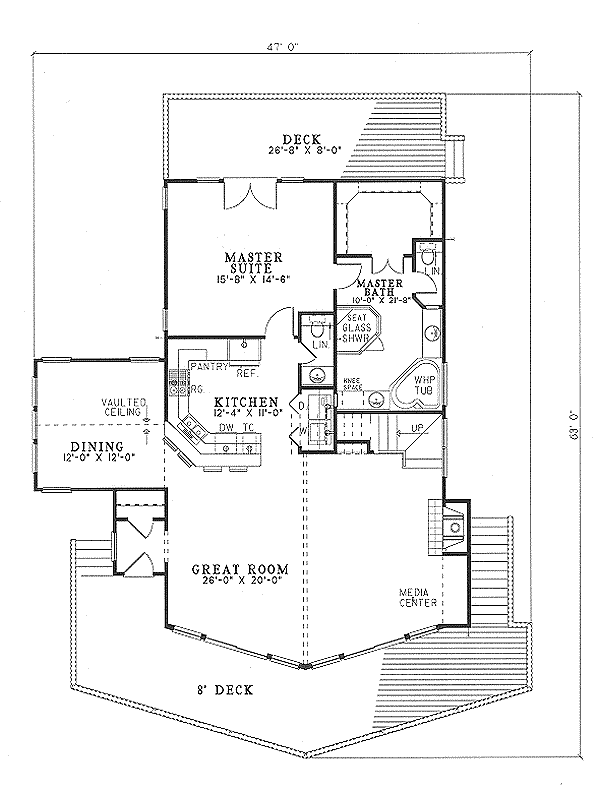 Architectural House Design - Floor Plan - Main Floor Plan #17-248
