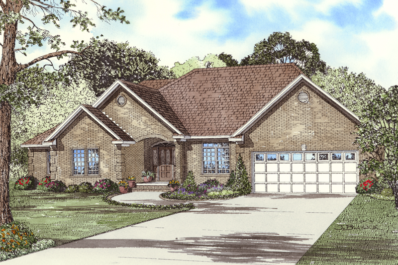 House Blueprint - Traditional Exterior - Front Elevation Plan #17-3457