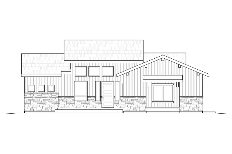 Home Plan - Exterior - Front Elevation 3 for Modern House Plan #1108-4 - 4 bed, 3.5 bath