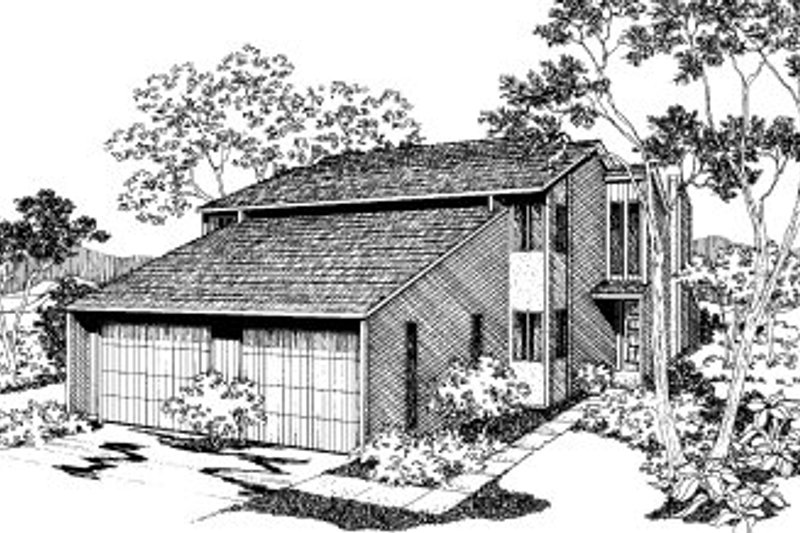 Exterior - Front Elevation 2 House Plan #303-204 - 2 bed, 2 bath