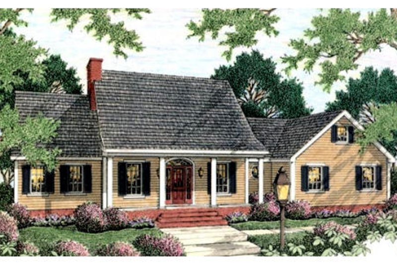 Architectural House Design - Cottage Exterior - Front Elevation Plan #406-124