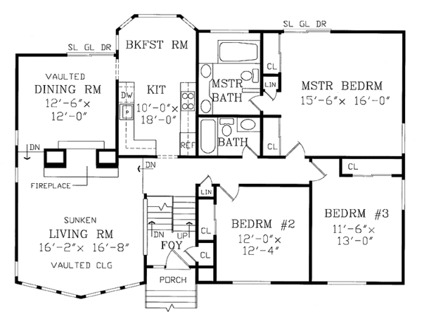 Architectural House Design - Contemporary Floor Plan - Main Floor Plan #314-225