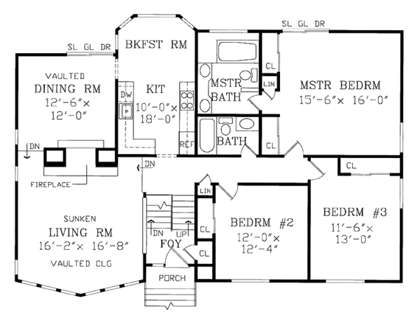 Dream House Plan - Contemporary Floor Plan - Main Floor Plan #314-225