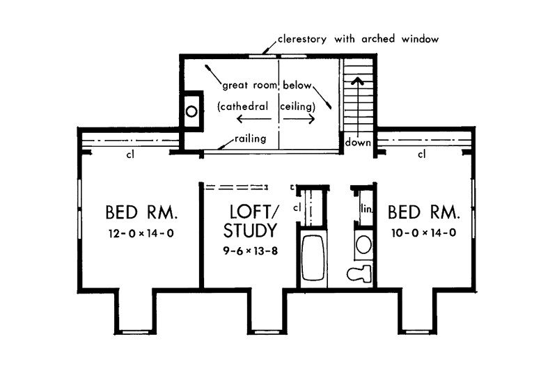 Home Plan - Floor Plan - Upper Floor for Country House Plan #929-80 - 3 bed, 2.5 bath