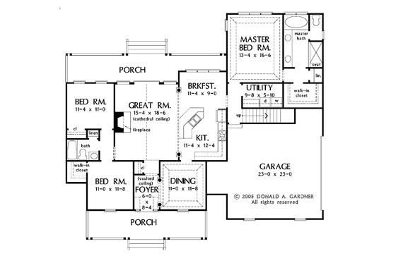 Floor Plan - Main Floor for Country House Plan #929-815 - 3 bed, 2 bath