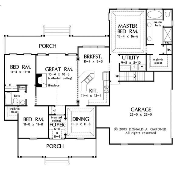 House Plan Design - Country Floor Plan - Main Floor Plan #929-815