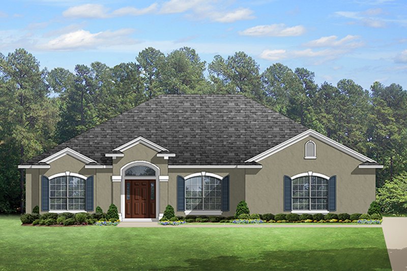 Architectural House Design - European Exterior - Front Elevation Plan #1058-133