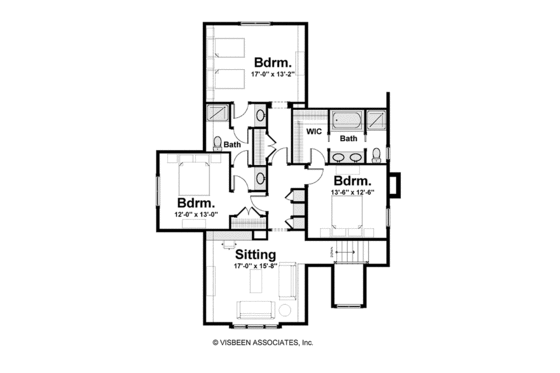 Floor Plan - Upper Floor for Craftsman House Plan #928-245 - 4 bed, 3 bath