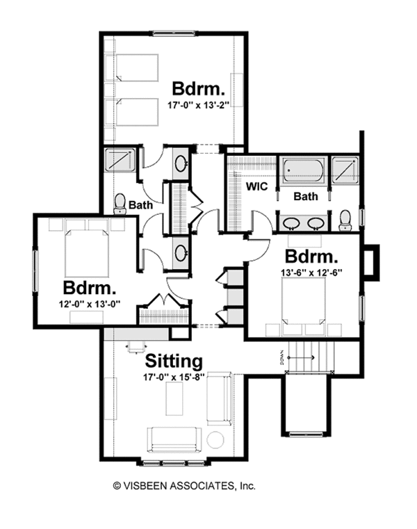 Home Plan - Craftsman Floor Plan - Upper Floor Plan #928-245