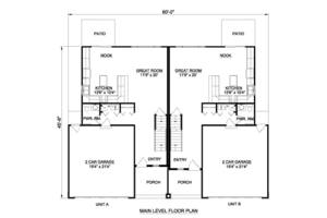 Floor Plan - Main Floor for Traditional House Plan #116-285 - 3 bed, 2.5 bath
