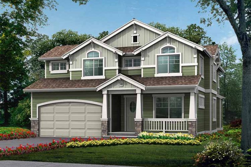 House Plan Design - Craftsman Exterior - Front Elevation Plan #132-362