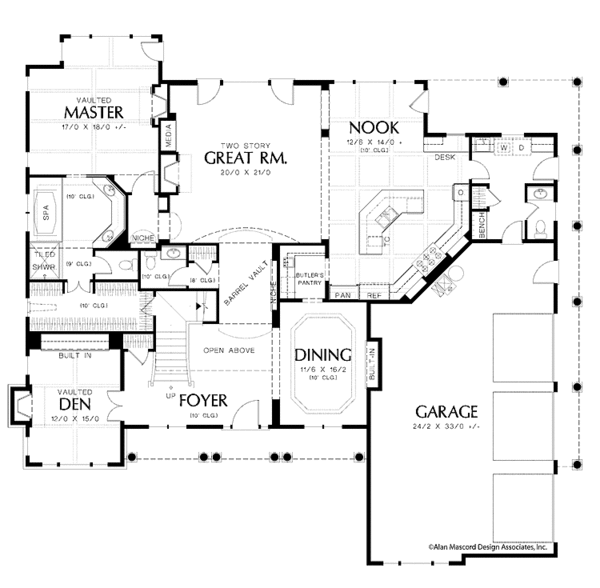 Architectural House Design - Traditional Floor Plan - Main Floor Plan #48-876