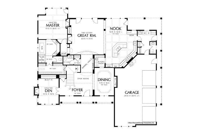 House Plan Design - Floor Plan - Main Floor for Traditional House Plan #48-876 - 5 bed, 4 bath