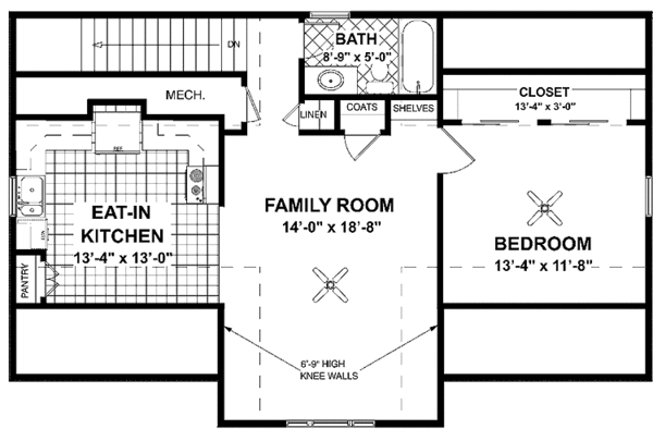 Architectural House Design - Craftsman Floor Plan - Upper Floor Plan #56-675