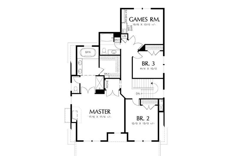 Home Plan - Floor Plan - Upper Floor for Country House Plan #48-793 - 4 bed, 3.5 bath
