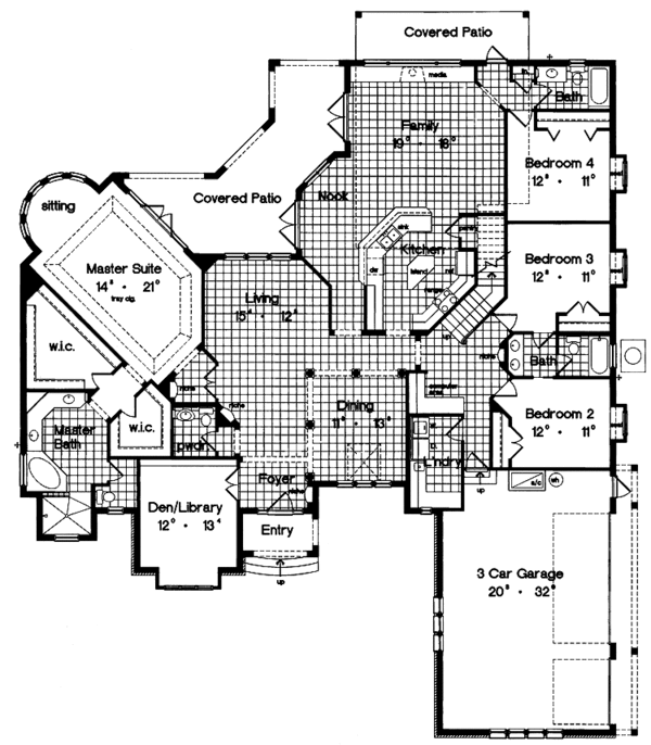House Design - Country Floor Plan - Main Floor Plan #417-757