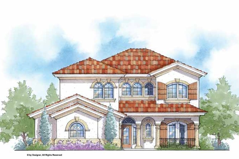 House Plan Design - Mediterranean Exterior - Front Elevation Plan #938-26