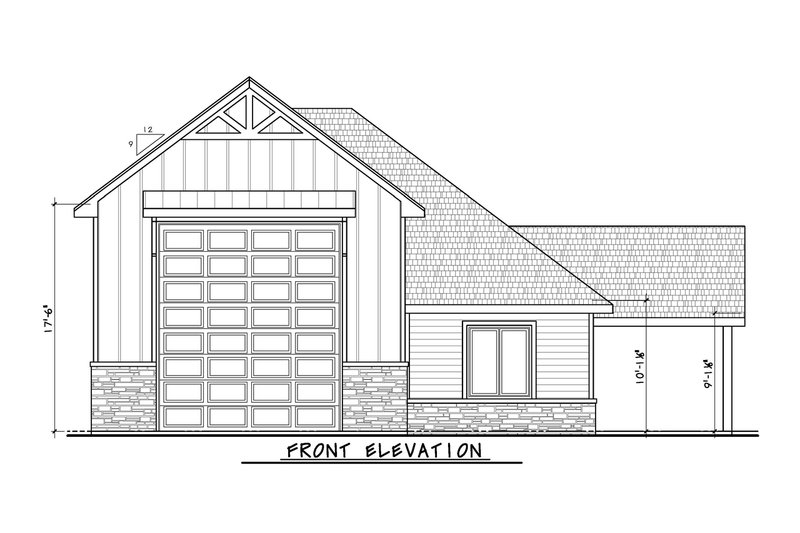 House Design - Exterior - Front Elevation 3 for Craftsman House Plan #20-2644 - 1 bed, 1 bath