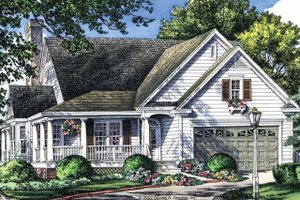 Exterior - Front Elevation 3 for Country House Plan #929-43 - 3 bed, 2 bath