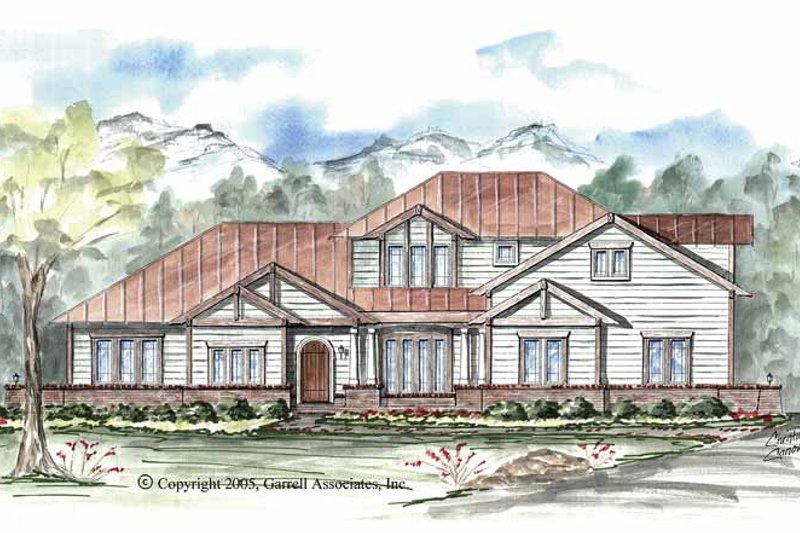 Dream House Plan - Craftsman Exterior - Front Elevation Plan #54-258