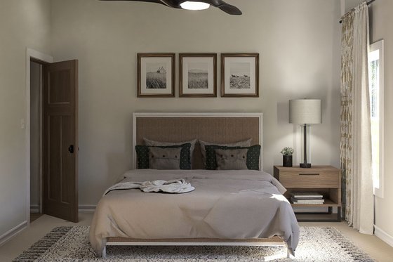 Interior - Master Bedroom for Barndominium House Plan #455-262 - 3 bed, 2 bath