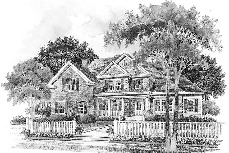 Home Plan - Exterior - Front Elevation 3 for Colonial House Plan #429-285 - 5 bed, 3 bath