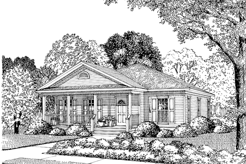 Home Plan - Exterior - Front Elevation 3 for Country House Plan #17-2753 - 3 bed, 2 bath