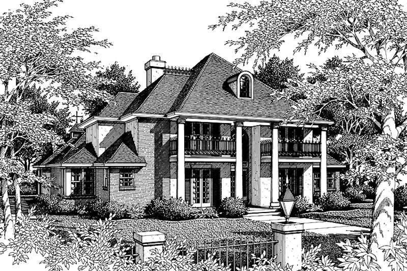 Home Plan - Exterior - Front Elevation 3 for Country House Plan #952-122 - 5 bed, 4 bath