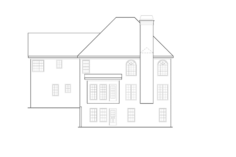Home Plan - Exterior - Rear Elevation for Mediterranean House Plan #927-235 - 4 bed, 2.5 bath