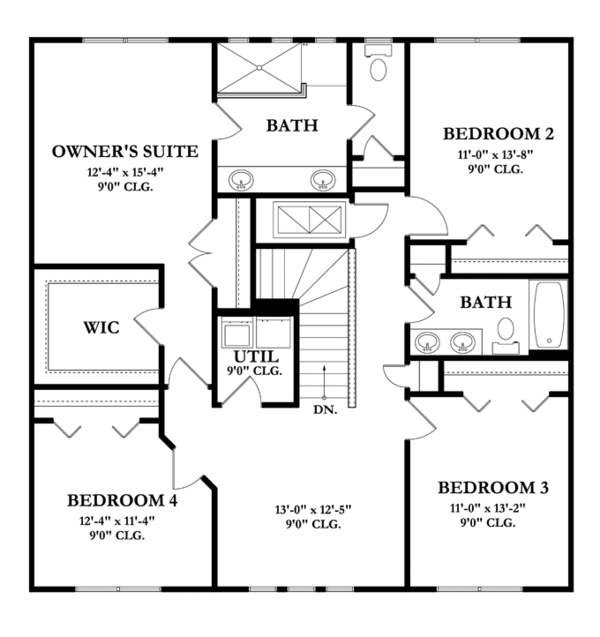 Dream House Plan - Mediterranean Floor Plan - Upper Floor Plan #1058-63
