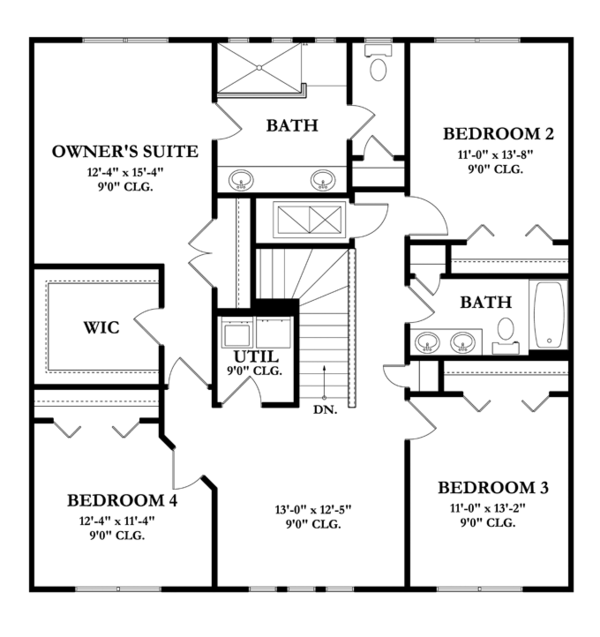 Architectural House Design - Mediterranean Floor Plan - Upper Floor Plan #1058-63